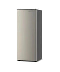 Six Point Five Cubic Foot Garage Ready Convertible Refrigerator Freezer in platinum finish, upright model for home or basement use.