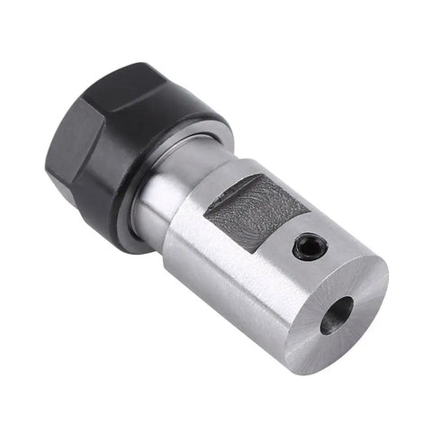 Badass ER11A 5mm CNC Milling Motor Spindle Shaft Collet Toolholder Spacer with straight shank and black clamping nut.