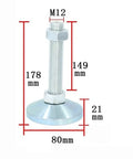 Beefy Heavy Duty Carbon Steel Leveling Screw Legs Set With 3.15 Inch Adjustable Feet For Furniture, Machinery, And Equipment