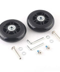 Freshen Your Gear With This Premium 2-Piece Luggage Wheel Replacement Kit Featuring Heavy Duty Inline Roller Design, 90X24mm size.