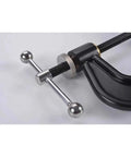 Slick Digital Hardness Tester Featuring C Clamp Portable Durometer Gauge for Steel Copper and Aluminum showing the clamp mechanism.