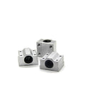 12 Pcs Linear Motion Bearing Slides SCS16UU 16mm Length Ideal For CNC Parts And 3D Printer Builds A Durable Precision Guide Set For DIY Makers And Pro Machinists Seeking Smooth Low Friction Rail Performance, three 16mm aluminum bearing blocks