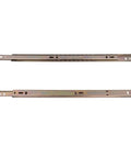 Heavy Duty 15 Inch Drawer Slides 2 Pairs With Full Extension Up To 24.4 Inches Side Mount Rails Includes Screws For Quick Drill Install Solid Steel Ball Bearings Great For Cabinets And Dressers, shown open and closed