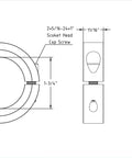 Front and isometric views of a carbon steel double-split shaft collar with two set screws and Allen wrench included.