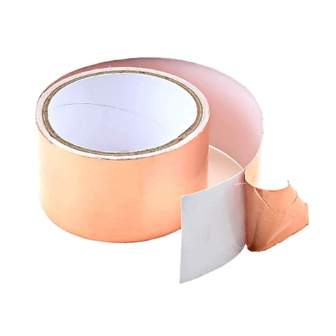 Copper Foil Tape With Pro Grade Heavy Duty Adhesive Shielding for grounding, guitar shielding, stained glass, and electrical repairs
