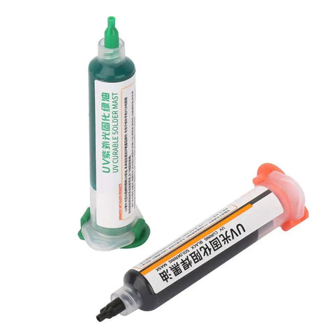 No Flux Liquid Solder Mask Ink For PCB DIY Pros UV Light Cure 2 Pack Black Cu Solder Mask Ink For BGA And PCB Solder Resist Ink