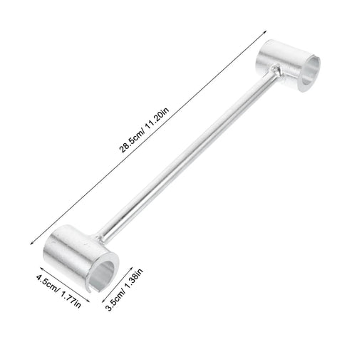 Beefy Heavy Duty Hinge Adjustment Wrench Tool For Door Repair shown with dimensions for precise hinge gap alignment.