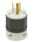 Close-up of Industrial Grade Grounding Plug Set For 15 Amp 125 Volt Circuits, NEMA 5-15P, Two-Pole Three-Wire, Straight Blade