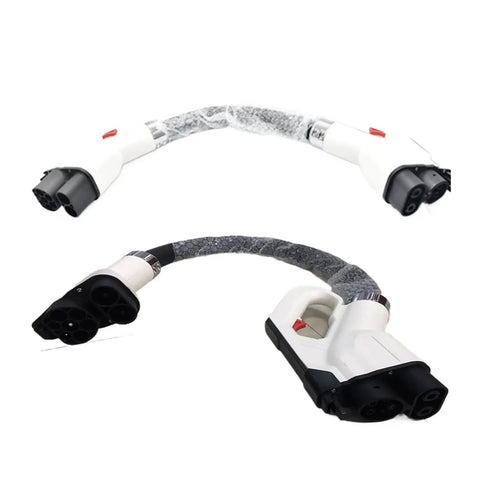 Heavy Duty Ccs2 To Ccs1 Ev Charging Adapter 200A Connector with dual connectors for fast power transfer.