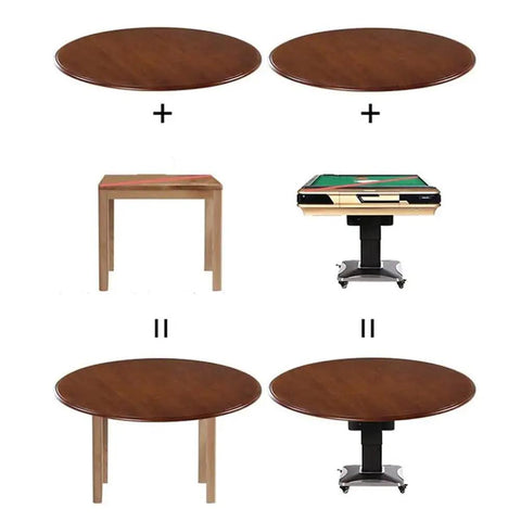 Premium Solid Wood 24 Inch Round Lazy Susan Rotating Serving Tray For Dining Table Kitchen Hosting Essentials Brown Finish, circular tray design.