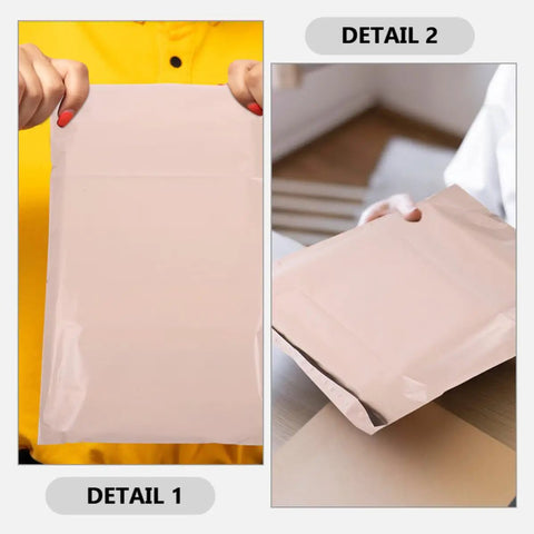 Khaki Poly Mailer Bags 100 Pack For Clothes And Cosmetics Easy Seal Tough Durable Poly Mailing Envelopes comparison detail