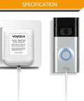 Universal 18V 800mA Doorbell Transformer Power Adapter for Video Doorbells Plug In Setup from Outlet to Doorbell