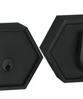 Zero Gravity Metro Series Single Cylinder Deadbolt Lock For Front Door Entrance Heavy Duty High Security Iron Black Finish