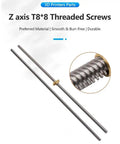 8mm T8 Trapezoidal Lead Screws Kit, 365mm Length, 2mm Pitch, Brass Nut, Pack Of 2, Ready To Bolt On For 3D Printers CNC And Linear Actuators, Great DIY Upgrade Or Replacement