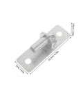 Heavy Duty Wall Mount Gate Hinges 4 Pack Galvanized Iron Frame Weather Proof Design No Sweat Bolt Install For Fence Posts And Barn Doors Built Solid For Any Backyard Setup With Standard Pin Openings, silver hinge detail.