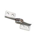 Stainless steel blade-type torque hinge with through-hole mounting plates (left-right)