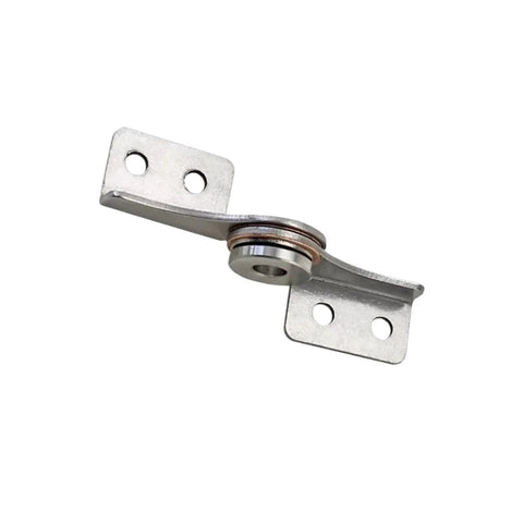 Stainless steel blade-type torque hinge with through-hole mounting plates (left-right)