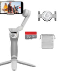 Osmo Mobile 3 Axis Smartphone Gimbal Stabilizer For iPhone And Android With Pro Stabilization, accessories included.