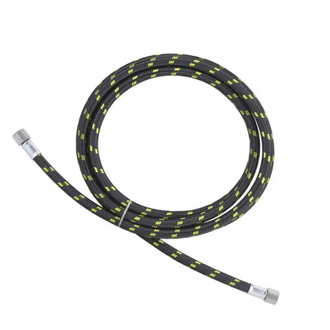 Heavy Duty Braided Air Hose With Slick Rubber Cover For Airbrush Compressor and Detail Work, 1.8m length, quick connect fittings.