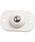Four Pack Slick Rolling Ball Casters For Plastic Storage Boxes And Totes with silver ball on white base for easy mounting.