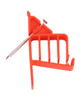 Mingzhe Multi Cable Clips 25 Pack red cable clip with metal pin, designed for managing cords and preventing tangles.