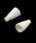 Ceramic wire connector caps, white, high-temperature insulation, 2 pieces