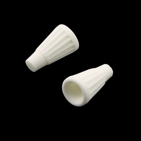 Ceramic wire connector caps, white, high-temperature insulation, 2 pieces