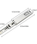 Dang Sturdy Set Of Two Five Inch Mini Short Drawer Slides Full Extension Zinc Steel Cabinet Glides dimensions and design layout.