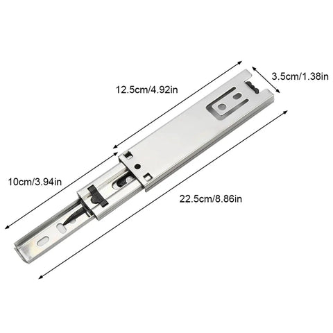 Heavy Duty 5 Inch Drawer Slides With Slick Soft Close Ball Bearing Runners Full Extension Side Mount Cabinet Gear dimensions 12.5x10cm