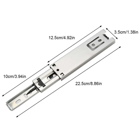 Rock Solid Heavy Duty Five Inch Full Extension Drawer Slides For Cabinets And Dresser Drawers Telescoping Rails