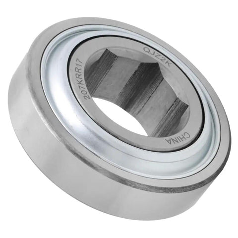 Two Pack Agricultural Ball Bearings 207KRR17 With 1.25 Inch Hex Bore And 1.44 Inch Inner Diameter Plus 2.83 Inch Outer Diameter Heavy Duty Replacement Parts Built Tough To Crush The Grind On Farms And Ranches Daily