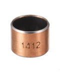 Premium Oilless Sleeve Bearings 10 Pack Self Lubricating Plain Bushings showing a copper bushing with size marking 1412.