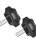 Heavy Duty Clamping Handle Screw Knobs Set M6x20mm, Metal Star Shape Grips, 2 Pack for construction and equipment use