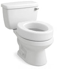 Round Toilet Seat Riser Adds 3.5 Inches Of Height For Easy Bending And Sitting, Supports Up To 300 Lbs, Durable Raised Toilet Seat