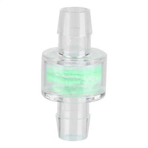 Heavy Duty 10 Pack Three Layer Liquid Cooling Filter For Pc Water Cooling Systems Abs Dual Cotton Strainer Compatible With Five To Eleven Mm Tubing Outer Diameter Eleven Millimeter, clear filter with green mesh.