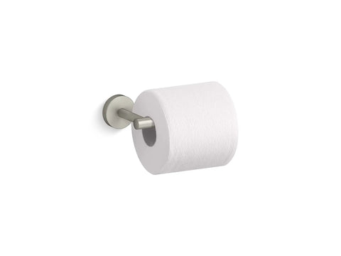 Elate Toilet Paper Holder In Brushed Nickel, Minimalist Metal Design That Stands Up To Daily Use, Corrosion Resistant