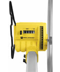 Rolatape RT312 12.5 Inch Aluminum Measuring Wheel Built To Last With Lightweight Durable Design For Landscaping And Construction, Ergonomic Pistol Grip, Yellow Great For Yards And Job Sites close-up of counter and wheel