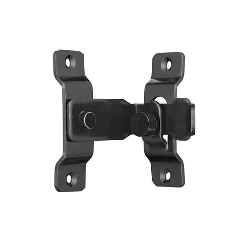 Black Flip Door Latch Heavy Duty Stainless Steel Gate Latch for Security Doors with 90 Degree Rotate and Tighten Design
