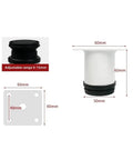 Adjustable Furniture Feet 4 Pack 50mm To 250mm White Stainless Steel Replacement Feet dimensions and design details