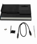 Next Level External GPU Dock Station USB4 40Gbps PCIe Enclosure with M2 slot and accessories on display.