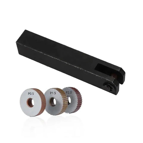 Beefy Single Wheel Straight Knurling Tool Set 7 Piece Lathe Knurling Tools With 0.5 1.5 And 2mm Pitch For Metalwork