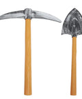 Two Piece Pickaxe And Spade Costume Prop Set For Party Favors And Photo Booths, Lightweight Sponge Miner Tools For Stage Performances
