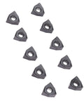 10-piece black carbide indexable turning inserts for CNC lathe/milling; for steel, wood and plastic