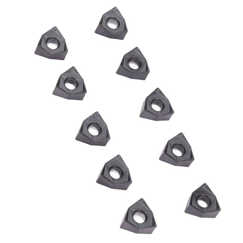 10-piece black carbide indexable turning inserts for CNC lathe/milling; for steel, wood and plastic