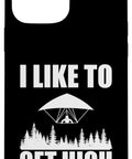Hang Glider Art iPhone 13 Pro Max Case Two Piece Protective Cover With Scratch Resistant Finish For Men And Women Gift Idea I Like To Get High Hang Gliding Theme