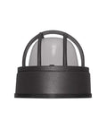 Bulkhead Outdoor Integrated LED Wall Light With Wet Rating 434 Lumens 6.2W 5000K Cool White Frosted Ribbed Lens Aluminum Housing Energy Star Certified 50K Hour Life Low Energy Cost, front view