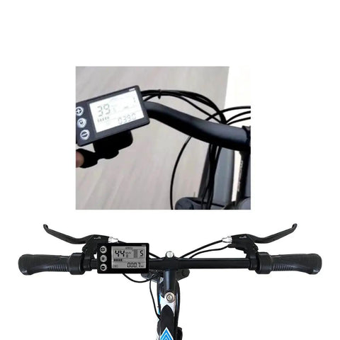 Electric Bicycle LCD Display Meter 24V 36V 48V With UART Plug Big Screen Control Panel For E Bike Battery Status Speed Ride Data And Diagnostics Durable ABS Build Easy Plug And Play