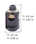 Stainless Steel Compound Bow Stabilizer Adapter Quick Disconnect Mount with dimensions for bow accessory