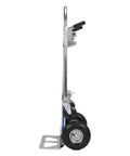 Heavy Duty 2 In 1 Collapsible Cart With Smooth Rolling Wheels A Hella Tough Folding Dolly 800 Lbs Capacity side view showcasing wheels and frame.