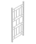Sturdy No-Fuss Indoor And Outdoor Garden Trellis With Ground Anchors For Vines, Climbing Plants, And Vegetables, white PVC grid style